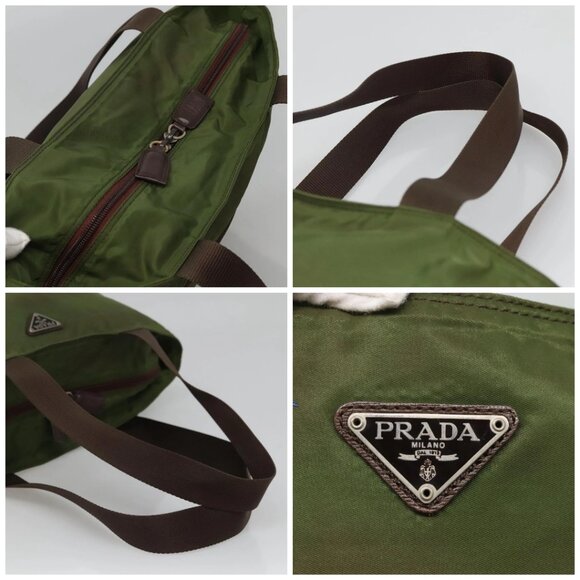 PRADA Tote Bag Nylon Khaki Auth bs22979 - Picture 16 of 16
